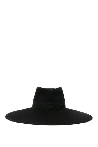 Shop Maison Michel Pina Fur Felt Hat In Black (black)