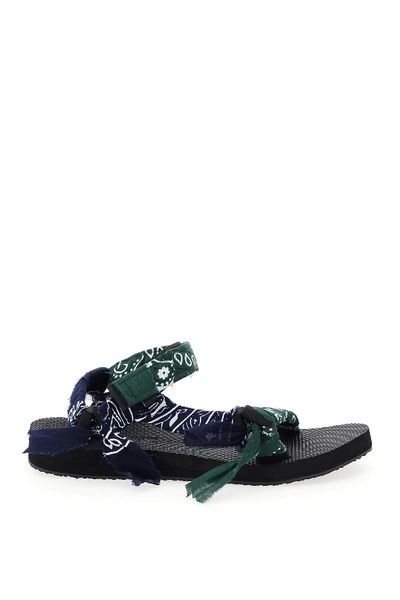 Shop Arizona Love Bandana Trekky Sandals In Khaki Navy (blue)