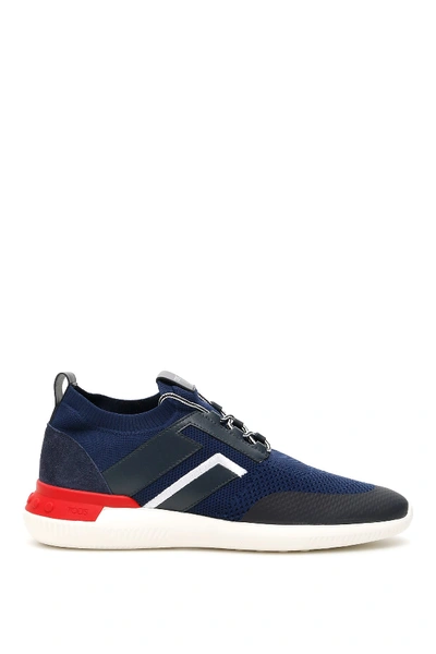 Shop Tod's No_code_02 Sneakers In Galassia (blue)