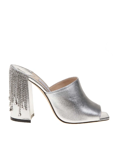 Shop Jimmy Choo Mules Silver Nappa Nappa Bay