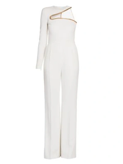 Shop Stella Mccartney Lyta All-in-one One-sleeve Jumpsuit In White