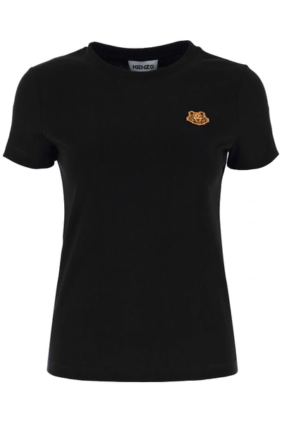 Shop Kenzo Tiger Patch T-shirt In Noir (black)