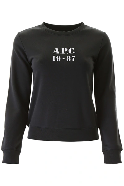 Shop Apc P.c.a.c. 19-87 Sweatshirt In Noir (black)