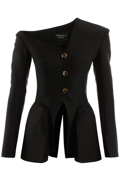 Shop A.w.a.k.e. Asymmetrical Blazer In Black (black)