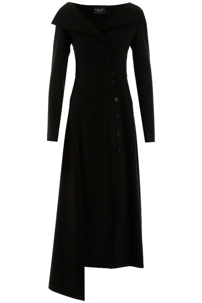 Shop A.w.a.k.e. Buttoned Dress In Black (black)