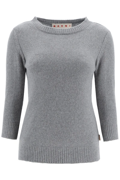 Shop Marni Cashmere Sweater In Inox (grey)