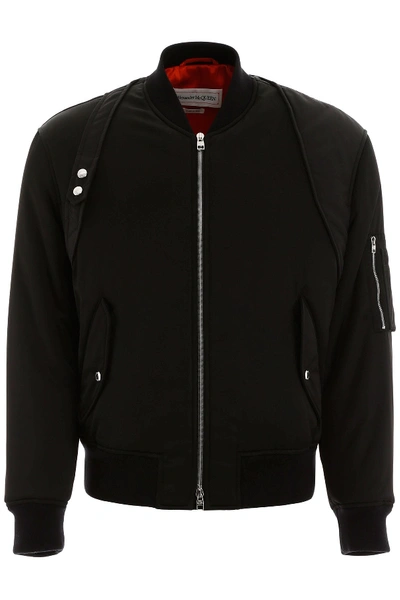 Shop Alexander Mcqueen Harness Bomber Jacket In Black (black)