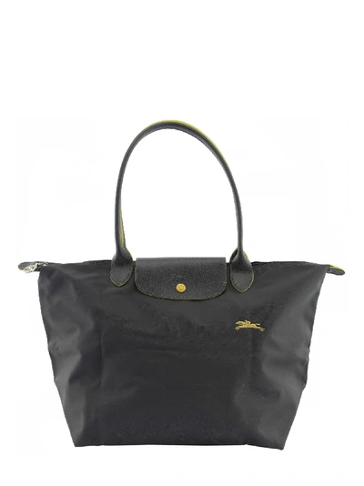Shop Longchamp Shoulder Bag L Le Pliage Gun Metal