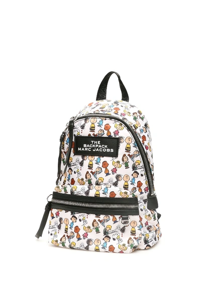 Shop Marc Jacobs Collaboration Medium Backpack In White Multi (white)