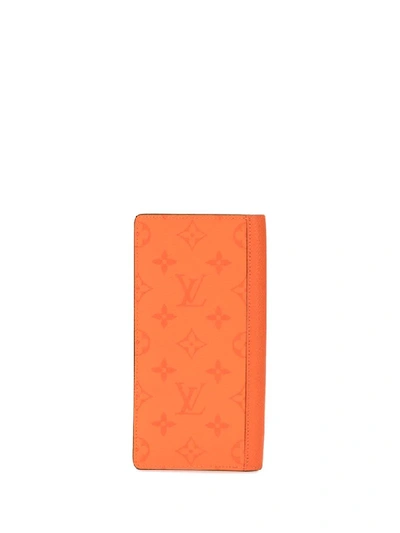 Pre-owned Louis Vuitton 2020  Portefeuile Brazza Nm Wallet In Orange