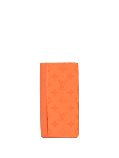 Pre-owned Louis Vuitton 2020  Portefeuile Brazza Nm Wallet In Orange