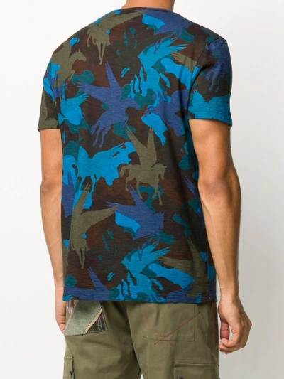 Shop Etro Winged-horse Print T-shirt In Blue