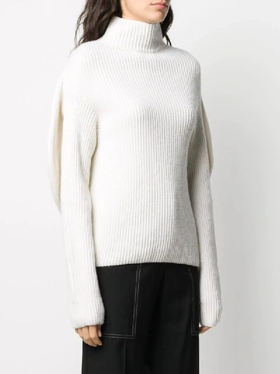 Shop Nina Ricci Ribbed Knit Jumper In White