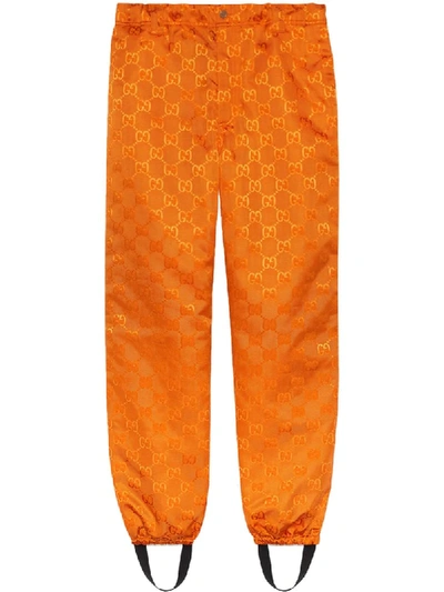 Shop Gucci Off The Grid Gg Track Pants In Orange
