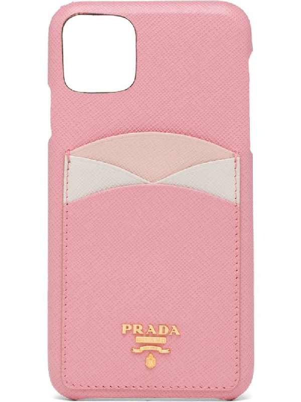 Prada Colour-block Iphone 11 Pro Max Case In Pink | ModeSens