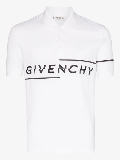 Shop Givenchy Cotton Polo Shirt In White