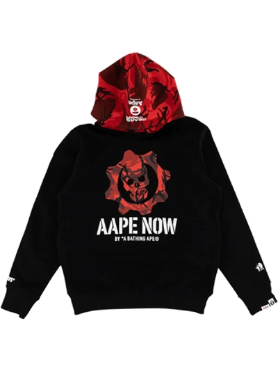 Shop Aape By A Bathing Ape X Xbox Gears 5 Hoodie In Black