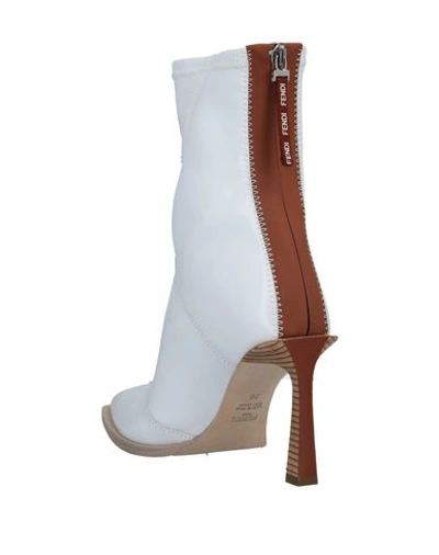 Shop Fendi Ankle Boots In White