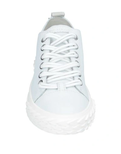 Shop Giuseppe Zanotti Woman Sneakers White Size 8 Soft Leather