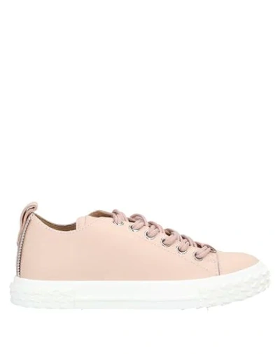 Shop Giuseppe Zanotti Sneakers In Pale Pink