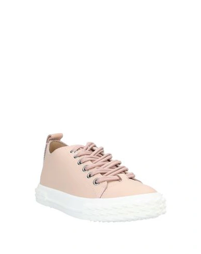 Shop Giuseppe Zanotti Sneakers In Pale Pink