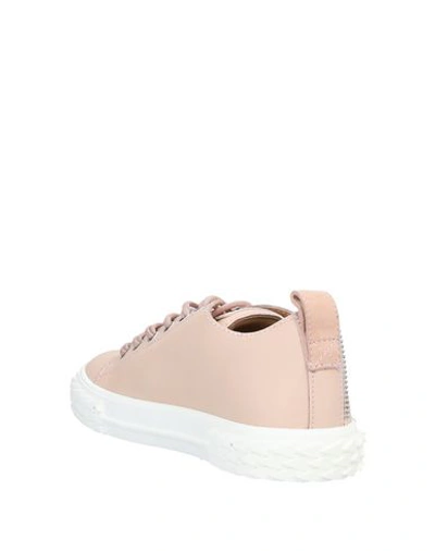 Shop Giuseppe Zanotti Sneakers In Pale Pink