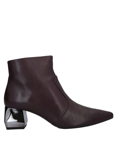 Shop Anna Baiguera Ankle Boots In Deep Purple