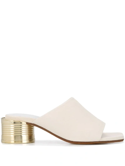 Shop Mm6 Maison Margiela Tin Can Sandals In Neutrals