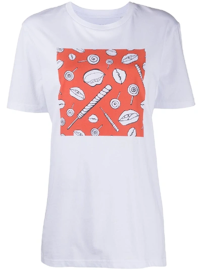 Shop Manokhi Lollipop Print T-shirt In White