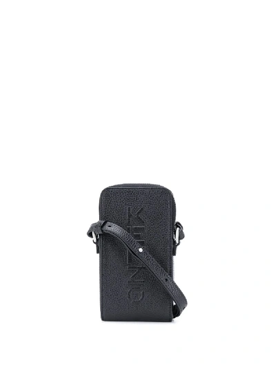 Shop Kenzo Logo Embossed Mini Bag In Black