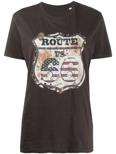 Shop Manokhi Route 66 T-shirt In Brown
