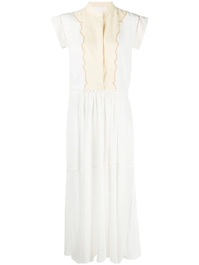 Shop Chloé Mid-length Silk Dress In Neutrals