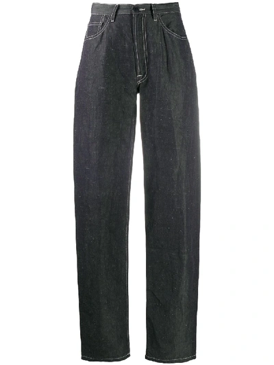 Shop Sunnei High-rise Straight Jeans In Black
