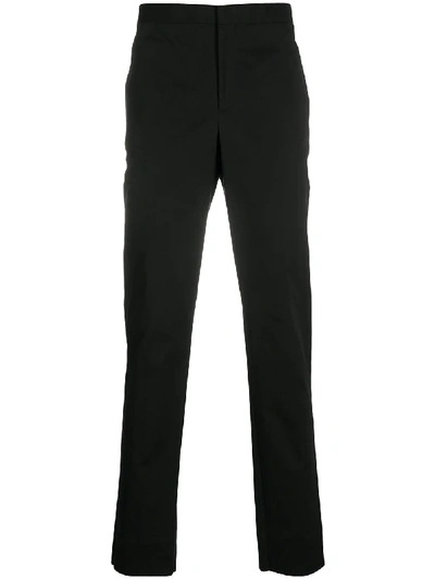 Shop Neil Barrett Cotton-blend Trousers In Black