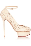 CHARLOTTE OLYMPIA Scribble Dolores Cutout Leather Pumps