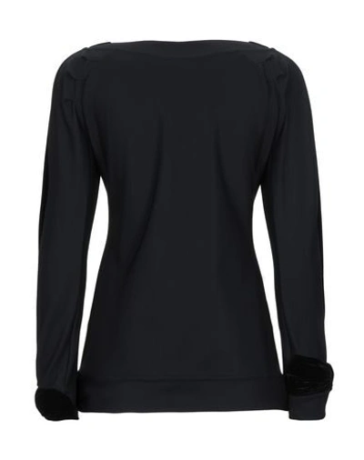 Shop Chiara Boni La Petite Robe Woman T-shirt Black Size 6 Polyester, Polyamide, Elastane