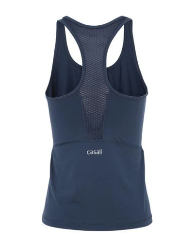 Shop Casall Tank Tops In Dark Blue