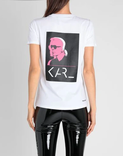 Shop Karl Lagerfeld T-shirts In White