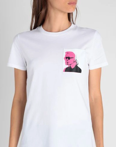 Shop Karl Lagerfeld T-shirts In White