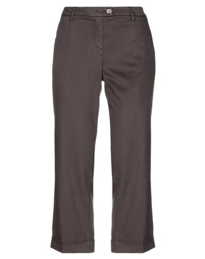 Shop Re-hash Cropped Pants In Dark Brown