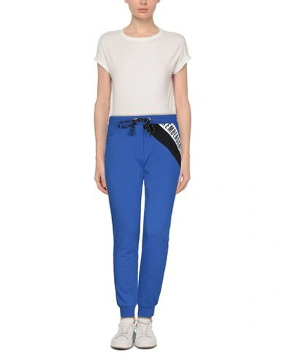 Shop Bikkembergs Woman Pants Blue Size Xs Cotton, Elastane, Polyester