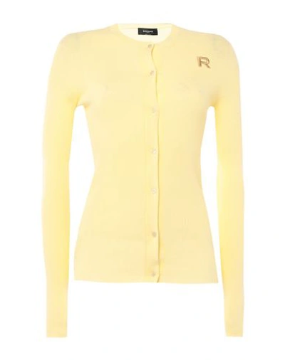 Shop Rochas Cardigan In Light Yellow