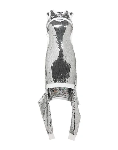 Shop Jeremy Scott Knee-length Dresses In Silver