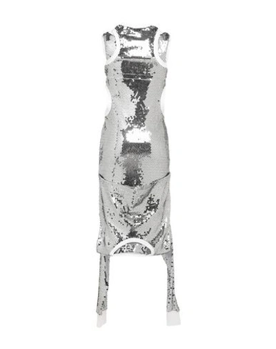 Shop Jeremy Scott Knee-length Dresses In Silver