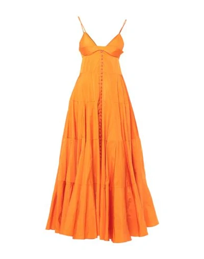 Shop Jacquemus Long Dresses In Orange