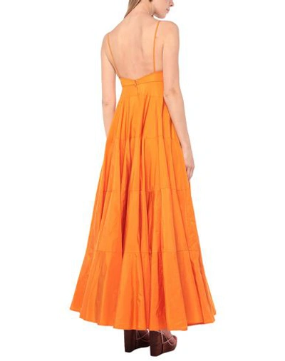 Shop Jacquemus Long Dresses In Orange