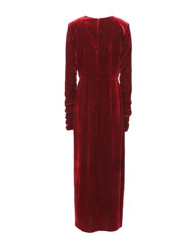 Shop Raquel Diniz Woman Midi Dress Red Size 0 Viscose, Polyester, Silk