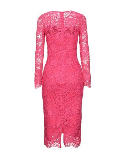 Shop Elisabetta Franchi Woman Midi Dress Fuchsia Size 2 Polyamide, Viscose In Pink