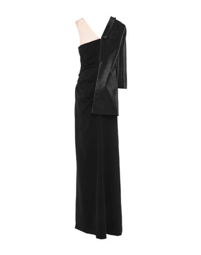 Shop Elisabetta Franchi Woman Maxi Dress Black Size 2 Polyester, Elastane, Cotton, Metal, Polyamide