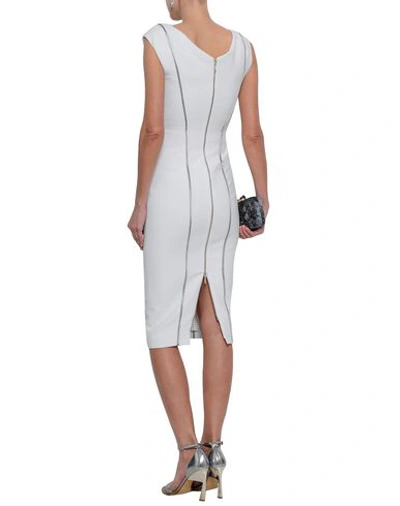 Shop Amanda Wakeley Knee-length Dress In White